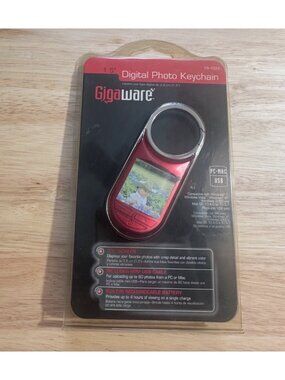 Gigaware Digital Photo Keychain With 1.5" Screen Mini USB Cable